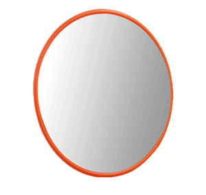 Durable Red PC+ABS Back Anti-Theft Turning Convex Corner Mirror 60cm Diameter 180 Wide-Angle Reflective Lens Indoor/Outdoor Use