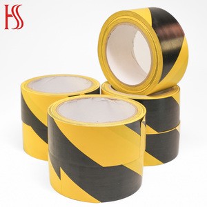 Factory Wholesale Black Yellow Caution Tape Roll Bulk Waterproof Barricade Hazard Tape Hazard Safety Warning Stripe Tape