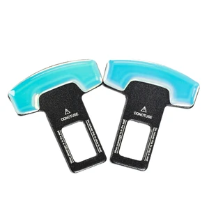 Factory Custom Logo Car Accessories Luminous Auto Interior Seat Buckles Alert Silencer Seat Belt Clip