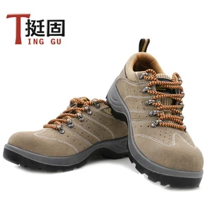 Wholesale Hot Sale Cow Suede Steel Toe Safety Work Shoes for Men Anti Smash protection Construction