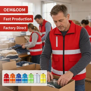 Wholesale Reflective Strips Vest Custom Logo Traffic Volunteer Events Construction Site Duty Safety Delivery Loader Workwear