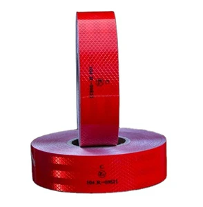 983 Reflector Red Reflective Safety Warning Tape Customized Conspicuity Adhesive Reflective Tape for Truck Vehicle