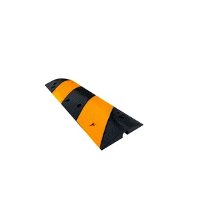 1000x300x50mm Traffic Warning Products,road Safety Product Plastic Car Ramp Rubber Speed Bumps Molded-in Cat Eye Reflectors