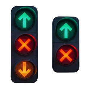Factory High Quality Green Yellow Red Traffic Arrow Signal Light Led 3 Aspect 300mm 400mm Traffic Signal Light