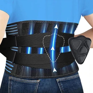 FSPG Adjustable Waist Support Pad With 6 Steel Plates Medical Lumbar Belt Back Support Brace Lower Lumbar Belt For Pain Relief
