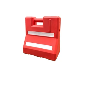 Road Safety Red Plastic Traffic Barrier With Lifting Ring