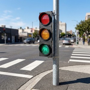 Full Screen 3 Way Traffic signal Light