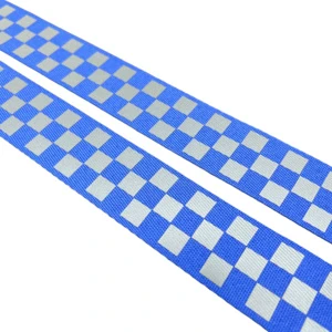 Custom Width Reflective Webbing Tape Sew High Visibility Safety Reflective Strip Silver Polyester Strip Workwear Running Vest
