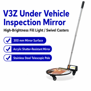 V3Z Foldable Convex Inspection Mirror Under Vehicle Checking Mirror for Vehicle Bottom Daily Inspection