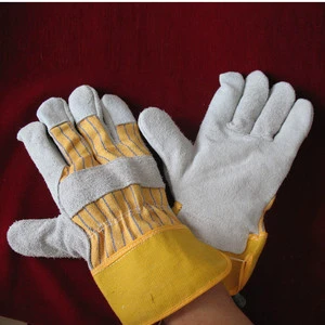 Work Gloves Welding Cow/Split/Leather Gloves Yellow Short Style China Wholesale Safety/Work Glove Working