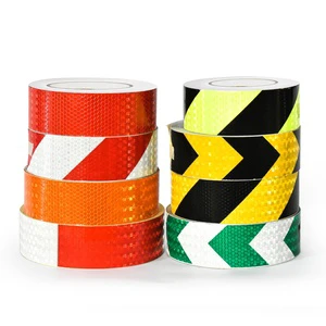 5Cm*20M Hot Melt PET Reflective Safety Warning Tape-Waterproof Outdoor Red/Yellow Conspicuity