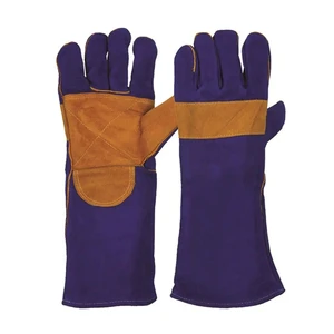 Latest Design Cow Hide Leather Hand Production Wrist Length Touchscreen Eco Friendly Heavy Duty Heat Protection Welding Gloves