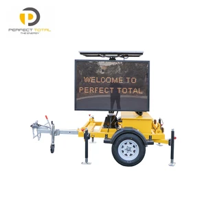 Mobile Trailer Mounted Traffic Control Sign Road Sign Led Screen Led Display Signs