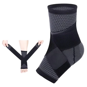 Custom Logo Knitted Sports Ankle Brace Compression Strap Sleeves Protective Foot Strap Sleeves Belt Elastic