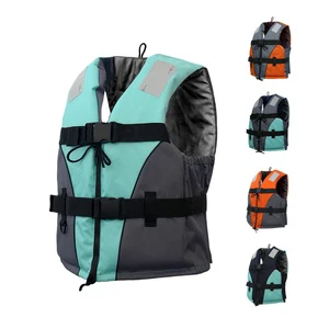 ISO 50N 600D Oxford Fabric Custom Lightweight Life Jacket For Watersports Offshore Use Swim Aid Life Vest With Reflective Strip