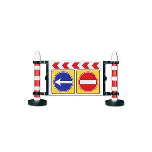 PPC PVC Standing Reflective Red Warning Sign Barrier 1815 X 1200 mm Class III-Attention 12405 DB R DIN EN ISO 9001 Traffic