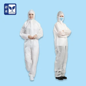Disposable Protective Coverall Hooded Safety Suit Chemical Resistant Microporous Protection Clothing