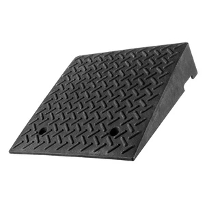 KSEIBI Hot Selling Black Rubber Speed Bump for Outdoor Use with Anti-Pressure Fixing Screw Holes 500X500X160MM