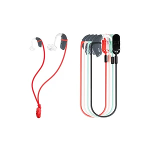 Tingoton Colorful Eco-Friendly Silicone Anti-Lost Rope Hearing Aid & Earphone Protector Clip with Customizable Length