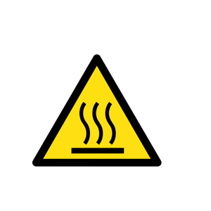 ISO 7010 Compliant PVC 200x200mm Traffic Sign Hot Surface Warning Sign