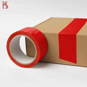 Red BOPP Warning Tape Single Sided Acrylic Adhesive Fragile Shipping Packing Carton Sealing Tape Large Roll