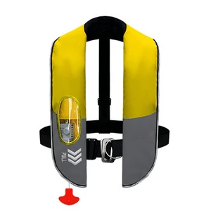 Factory Supply Yellow CE EC Water Rescue Lifesaving 150N High Buoyancy Inflatable Adult Life Jacket Vest