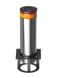 304 Stainless Steel Road Posts Warning Columns Safety Vehicle Barriers Pre-Embedded Anti-Collision School Gate IP65 Protection