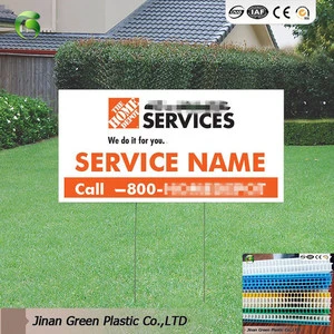 Blank PP Corrugated Plastic Yard Sign Custom Printed Direction Guide Sign For Road Traffic Advertisement