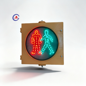 300mm LED IP65 Solar Mains Powered Pedestrian Walk/Dont Walk Traffic Signal Red/Green Walking Man Road Safety Crosswalk