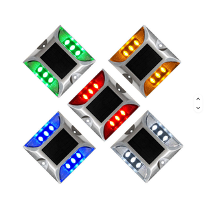 Aluminum Ip68 Waterproof Solar-powered Reflective Road Stud On/flashing Led Lights CE ROHS