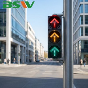 Source Factory High Visibility IP65 LED Traffic Signal Light Standard Municipal Traffic Control Signal With PC Housing