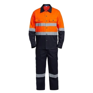 Men's High Altitude Work Suit Polyester/Cotton Reflective For Construction Gas Station Tooling Labor Protection