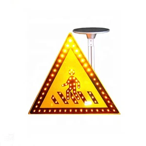 Custom Aluminum Solar Traffic Sign for Parking Triangle Flashing Design for Traffic Warning