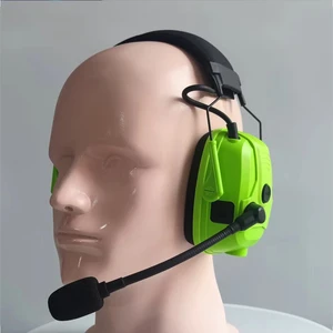 HQ Electronic Noise-canceling Earmuffs 30dB NRR Rechargeable Power Intrinsically Safe Foldable Design for Hearing Protection