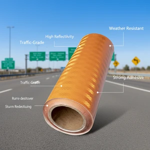 New Arrival Waterproof Reflective Vinyl Material for Highway Traffic Control and Roadway Safety Applications