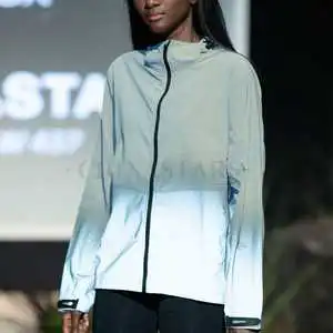 Wholesale Polyester Fashion Wear Yellow-grey Gradient Color Reflective Fabric for Clothing
