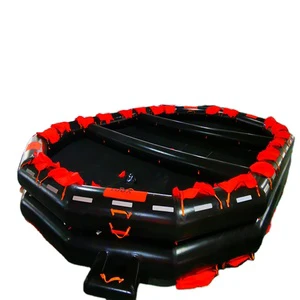 Solas Approved Survival 100 Person Open Reversible Inflatable Life Raft KHK100 Red with HSC Pack and CCS for Marine Ships