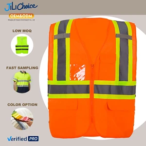 J&L 2025 OEM Led Safety Vest Reflective Equipment Waterproof Protective Vest Jacket Reflective Rain Coat Safety Clothing
