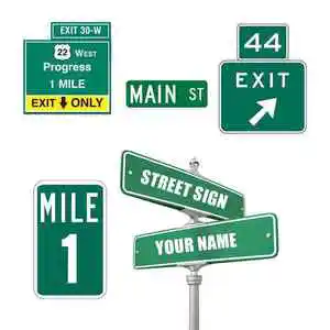 EU Standard Round & Triangle Traffic Sign Set, Pedestrian, No Parking & Bike Regulatory Aluminum Signs