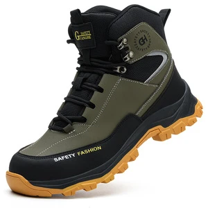 Men's Labor Protection Shoes with Steel Toe Caps Anti Smashing and Anti Piercing Men's Shoes Anti Splashing and Safe Work Shoes