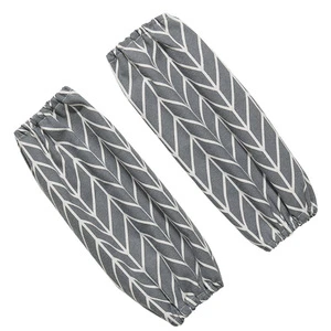 Protective Sleeves Gray Khaki Geometric Pattern 100% Cotton Dustproof Non Slip Adult Workwear Sleeve Protectors