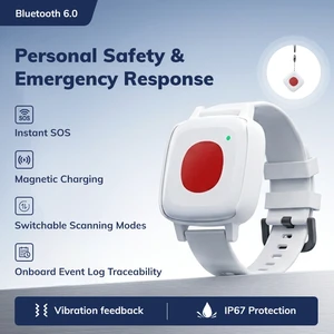 Bluetooth Elderly Id Sos Alarm Bracelet Ble Smart Hospital Wireless Panic Button Wearable Wristband Oem Emergency Button For Kid