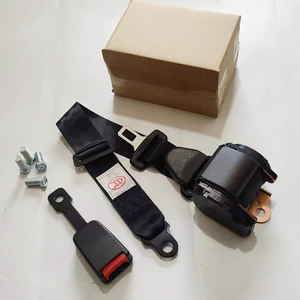 High Quality Seat Belts 3 Point Universal Safety Belt With Curved Rigid Buckle With Warning Cable Car Belt Accessories