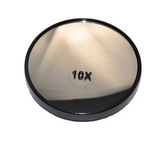 5x 10x 15x Hot Sell Magnifying Glass Round 8.8cm Mirror With Paper Card Two Double Suction Cups Plastic Mirror