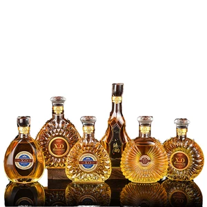 Factory Custom Luxury 500ml 750ml Liquor Wine Whisky Vodka Brandy Glass Bottles Tequila Glass Bottle With Cork Lid