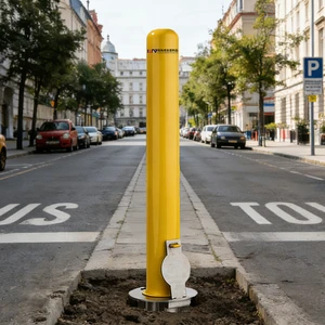 Road Safety Key Lockable Removable Parking Bollard with Diamond GRADE Reflective IP68 Protection