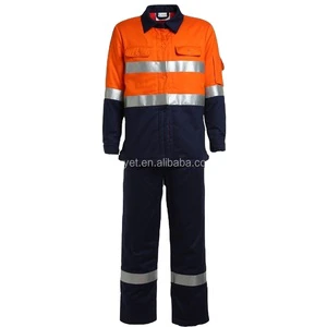 Industrial Building Fire Protection Safety Clothing Flame Retardant 100% Cotton Polyester Wholesale