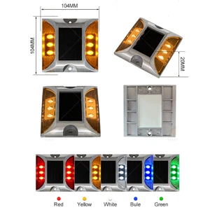 IP68 Aluminum & Steel Solar Highway Traffic Safety Strobe Light with Reflective Surface Magnetic Base