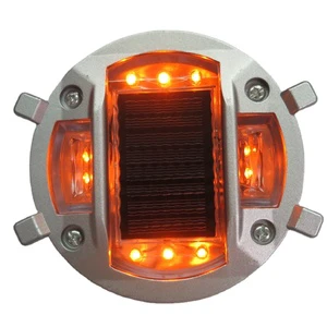 Aluminum Solar Road Stud IP68 Waterproof Light Cat Eye Traffic Safety Marker for Highway Parking Lot