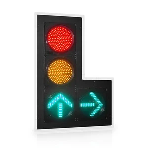 Traffic Lights Housing Dia.300mm(12inch) Clear Lens Red Yellow Ball With Go Straight and Turn Right Arrow LED Traffic Light